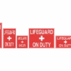 Lifeguard On Duty Sign -Blue by Ocean 18126
