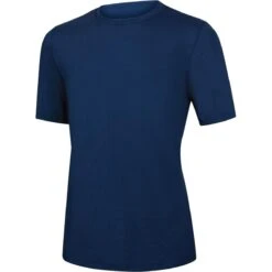 RISE Solid Short Sleeve Crew Neck Rashguard -Blue by Ocean 2600n