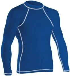 RISE Solid Long Sleeve Rashguard -Blue by Ocean 501ls front royal