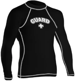 RISE Guard Long Sleeve Rashguard -Blue by Ocean 501lsl front black