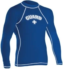 RISE Guard Long Sleeve Rashguard -Blue by Ocean 501lsl front royal