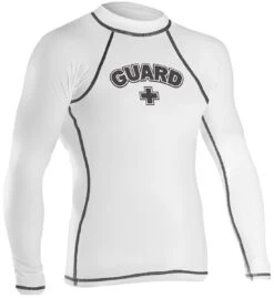 RISE Guard Long Sleeve Rashguard -Blue by Ocean 501lsl front white