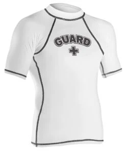 RISE Guard Short Sleeve Rashguard -Blue by Ocean 501ssl front white