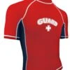 RISE Guard Short Sleeve Splice Rashguard -Blue by Ocean 502ssl front red navy