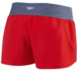 Speedo Guard Female Short With Stretch Waistband -Blue by Ocean 781111 back red