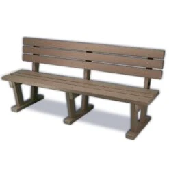 Plastic Bench With Backrest