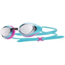 TYR Black Hawk Racing Mirrored Goggles -Blue by Ocean lgbhm silver turq 1