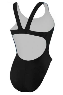 RISE Solid MB Back W/Shelf Bra -Blue by Ocean lgs11 back black