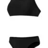 RISE Solid Poly Workout Bikini -Blue by Ocean lgs26 front black1