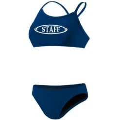 RISE Staff Poly V-Back Bikini -Blue by Ocean lgs26st nvy