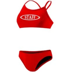 RISE Staff Poly V-Back Bikini -Blue by Ocean lgs26st red