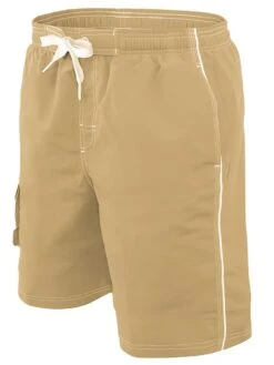 RISE Solid Male Flex Short -Blue by Ocean lgs30s front khaki