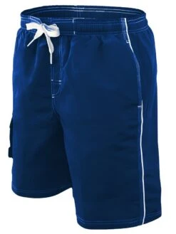 RISE Solid Male Flex Short -Blue by Ocean lgs30s front navy