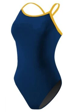 RISE Solid Poly Color Trim H-Back -Blue by Ocean lgs64 front navy gold 1