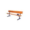 Powder Coated Player Benches With Back -Blue by Ocean powder coated player benches with back
