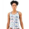 Pressed Flowers RS Harley Tank -Blue by Ocean thapfl7a