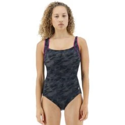 TYR Blackout Camo Square Neck Controlfit Swimsuit